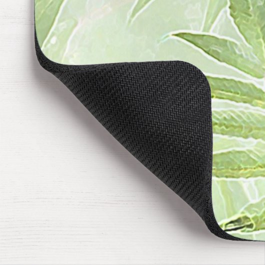 Spirea Blätter - Digitale Kunst Mousepad (Ecke)