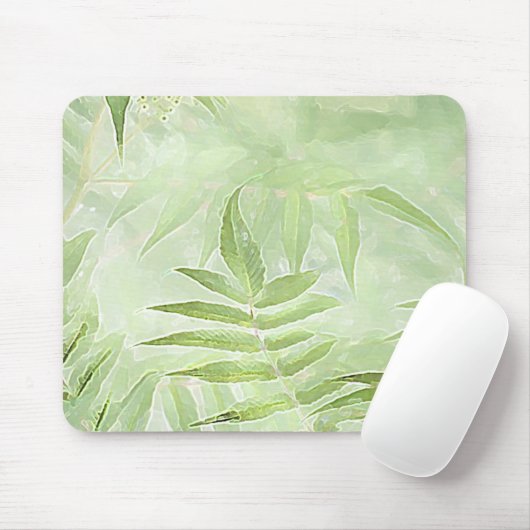 Spirea Blätter - Digitale Kunst Mousepad (Mit Mouse)