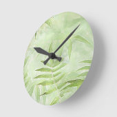 Spirea Blätter - Digitale Kunst Runde Wanduhr (Winkel)