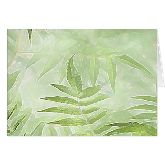 Spirea Blätter - Digitale Kunstkarte (Vorderseite (Horizontal))