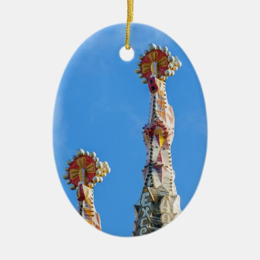 Spires de la Sagrada Familia in Barcelona, Spanien Keramik Ornament (Vorne)