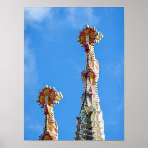 Spires de la Sagrada Familia in Barcelona, Spanien Poster