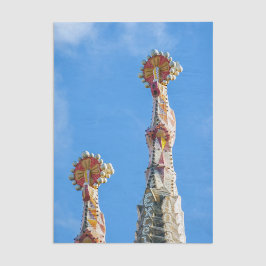 Spires de la Sagrada Familia in Barcelona, Spanien Seidenpapier