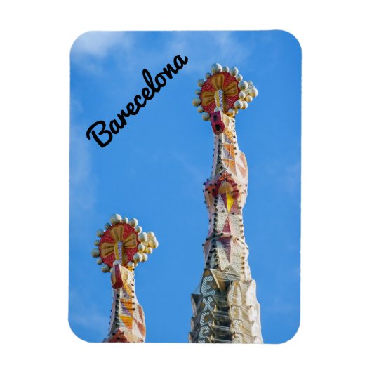 Spires of Sagrada Familia in Barcelona, Spanien Magnet (Vertikal)