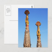 Spires of Sagrada Familia Postkarte (Vorne/Hinten)