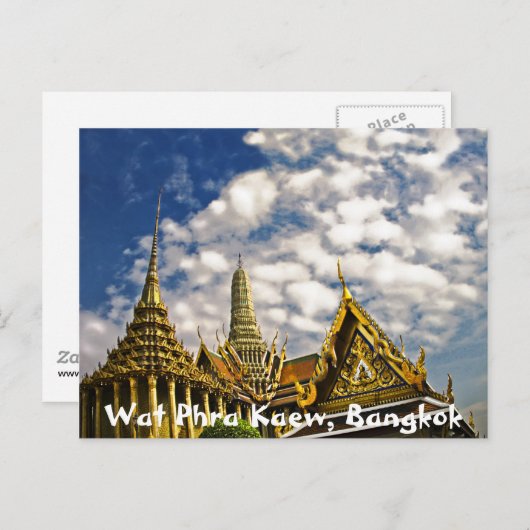 Spires of Wat Phra Kaew Postkarte (Vorne/Hinten)