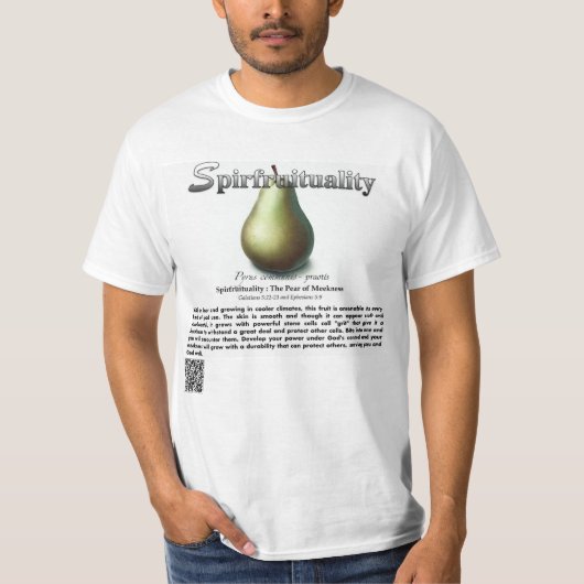 Spirfruituality : The Pear of Meekness T-Shirt (Vorderseite)