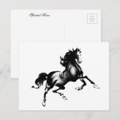 SPIRIERTE PFERDE POSTKARTE (Vorne/Hinten)