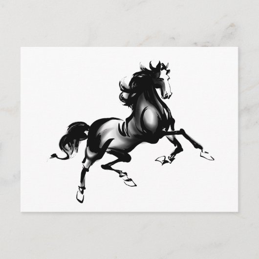 SPIRIERTE PFERDE POSTKARTE (Vorderseite)