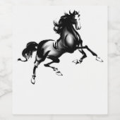 SPIRIERTE PFERDE WEINETIKETT (Einzelnes Label)