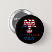 Spirit Adler USA Flagge Button (Vorne & Hinten)