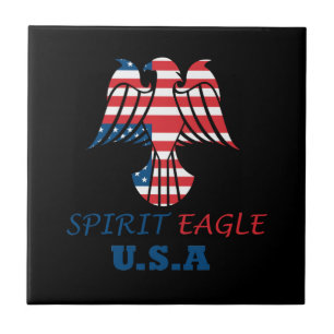Spirit Adler USA Flagge Fliese