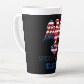 Spirit Adler USA Flagge Milchtasse (Linke Ecke)
