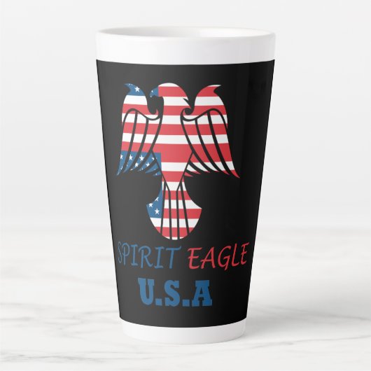 Spirit Adler USA Flagge Milchtasse (Vorderseite)