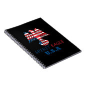 Spirit Adler USA Flagge Notizblock (Rechte Seite)