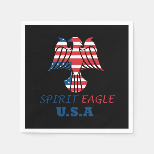 Spirit Adler USA Flagge Serviette (Vorderseite)