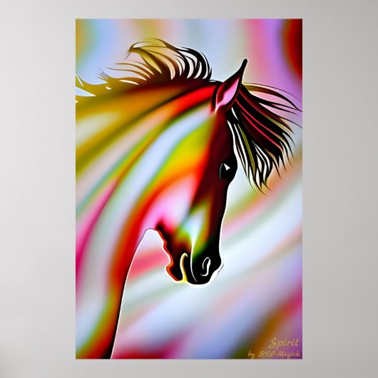 Spirit - AI Fantasy Art Print Horst Poster (Vorne)