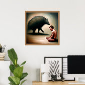 Spirit Animal Armadillo 1 Poster (Heimbüro)
