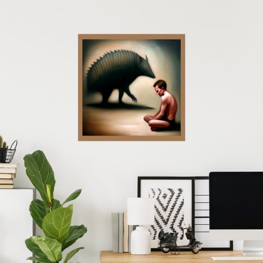 Spirit Animal Armadillo 1 Poster (Heimbüro)