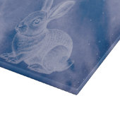 Spirit Animal Bunny Blue Glass Board Schneidebrett (Ecke)