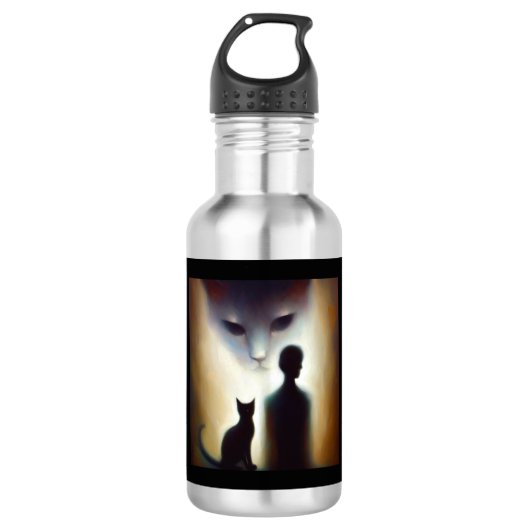 Spirit Animal Cat 2 Edelstahlflasche (Vorderseite)