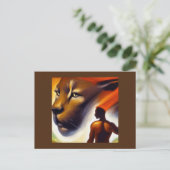 Spirit Animal Cougar 2 Postkarte (Stehend Vorderseite)