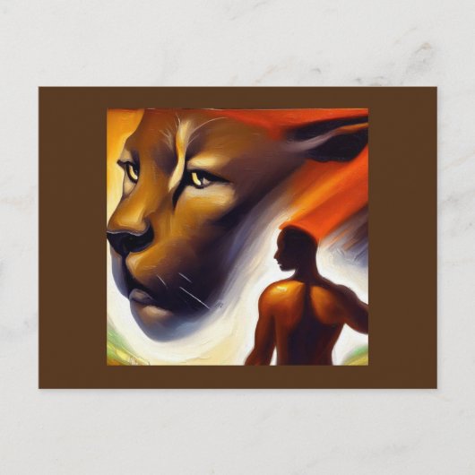 Spirit Animal Cougar 2 Postkarte (Vorderseite)