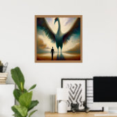 Spirit Animal Crane 1 Poster (Heimbüro)