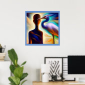 Spirit Animal Crane 3 Poster (Heimbüro)