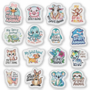 Spirit Animal Custom Cut Vinyl Stickers Aufkleber