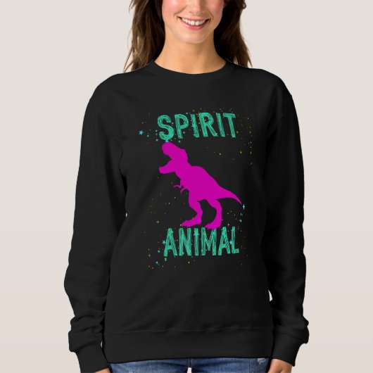 Spirit Animal Dinosaur Lover Animals Comfort Cute  Sweatshirt (Vorderseite)