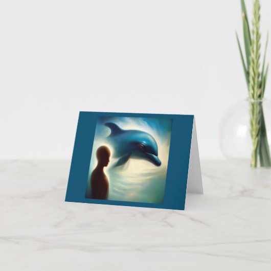 Spirit Animal Dolphin 2 Faltkarte Karte (Vorderseite)