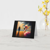 Spirit Animal Flamingo 1 Karte (Gelbe Blume)