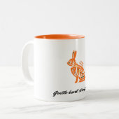 Spirit Animal Hase Zweifarbige Tasse (Vorderseite Links)