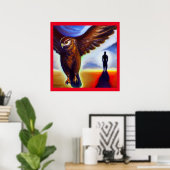 Spirit Animal Hawk 3 Poster (Heimbüro)