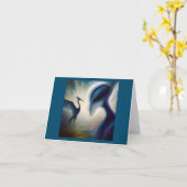 Spirit Animal Heron 1 Karte (Gelbe Blume)