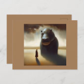 Spirit Animal Hippopotamus 1 Postkarte (Vorne/Hinten)