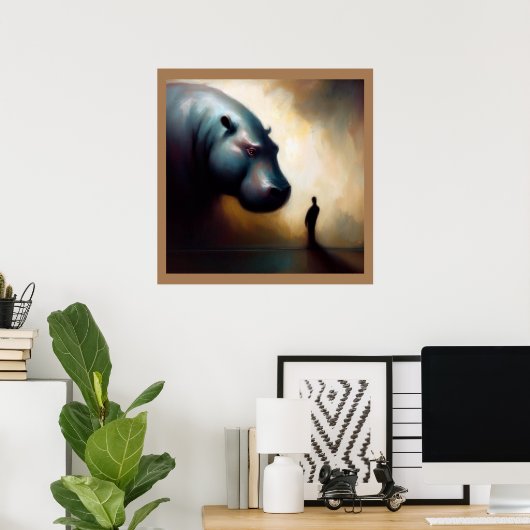 Spirit Animal Hippopotamus 2 Poster (Heimbüro)
