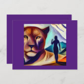 Spirit Animal Mountain Lion (1) Postkarte (Vorne/Hinten)
