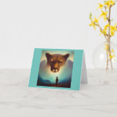 Spirit Animal Mountain Lion 3 Karte (Gelbe Blume)