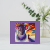 Spirit Animal Mouse 2 Postkarte (Stehend Vorderseite)