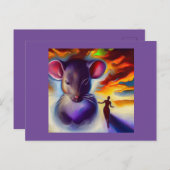 Spirit Animal Mouse 2 Postkarte (Vorne/Hinten)