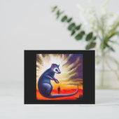 Spirit Animal Opossum 2 Postkarte (Stehend Vorderseite)