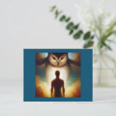 Spirit Animal Owl 1 Postkarte (Stehend Vorderseite)