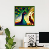 Spirit Animal Peacock 3 Poster (Heimbüro)