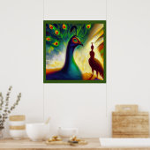 Spirit Animal Peacock 3 Poster (Küche)