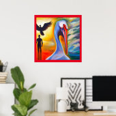 Spirit Animal Pelican 2 Poster (Heimbüro)
