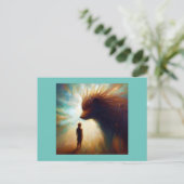 Spirit Animal Porcupine 2 Postkarte (Stehend Vorderseite)