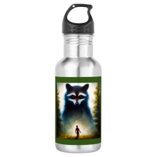 Spirit Animal Raccoon 2 Edelstahlflasche