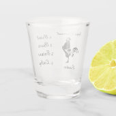 Spirit Animal Rooster Silhouette Shootglas Schnapsglas (Rückseite)
